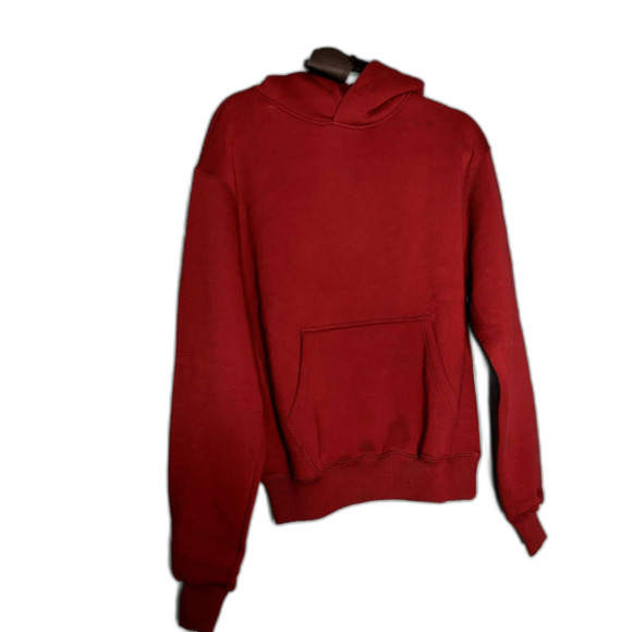 Straight Outta Cotton NWT Fleece Lined Unisex Hoodie Maroon small - Picture 2 of 8